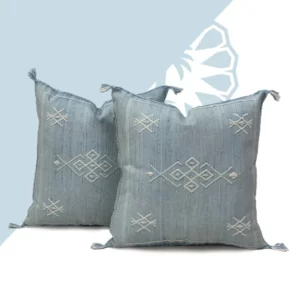 Exotic Elegance: Handmade Moroccan Pillows with Agave Silk