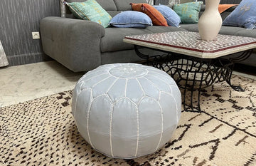 Elevate Your Décor: Handmade Leather Ottoman Poufs from Morocco