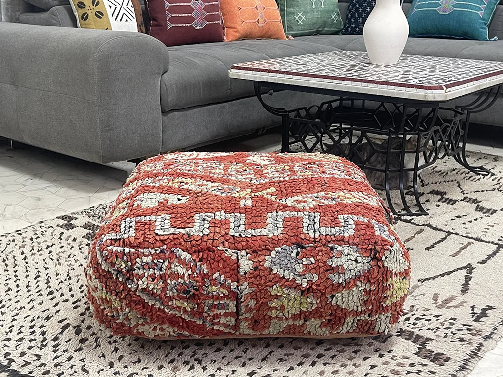 Bowery Red - Kilim Pouf