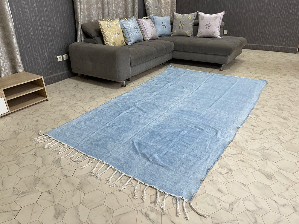 Denim Dream - 5x9ft  Natural Cactus Silk Rug