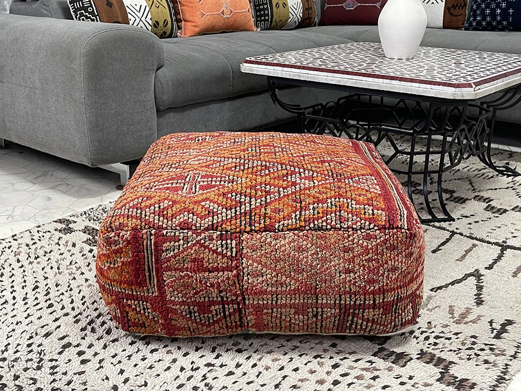 Jasper Stone - Kilim Pouf