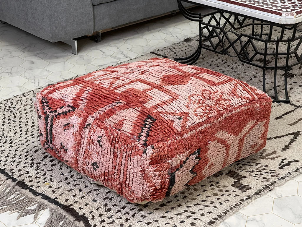 Lexington Red - Kilim Pouf