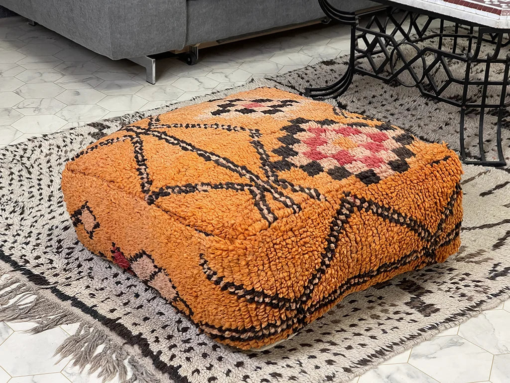 Tangerine Dream - Kilim Pouf