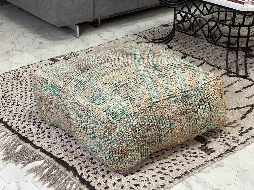 Toubkal Timber - Kilim Pouf