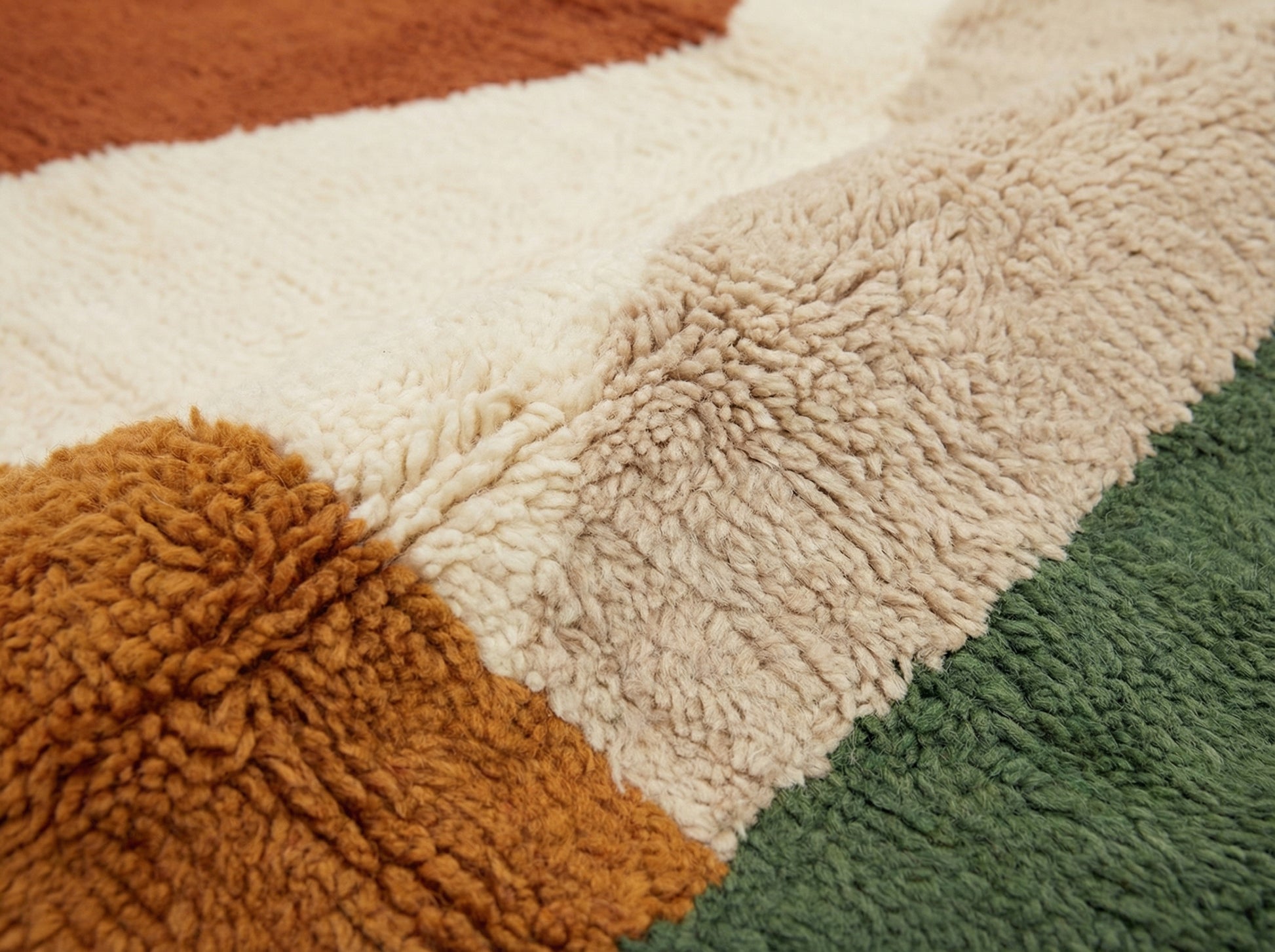 Custom Beni Ourain Rug - Made to Order Moroccan Wool Rug in Rust & Earth Tones