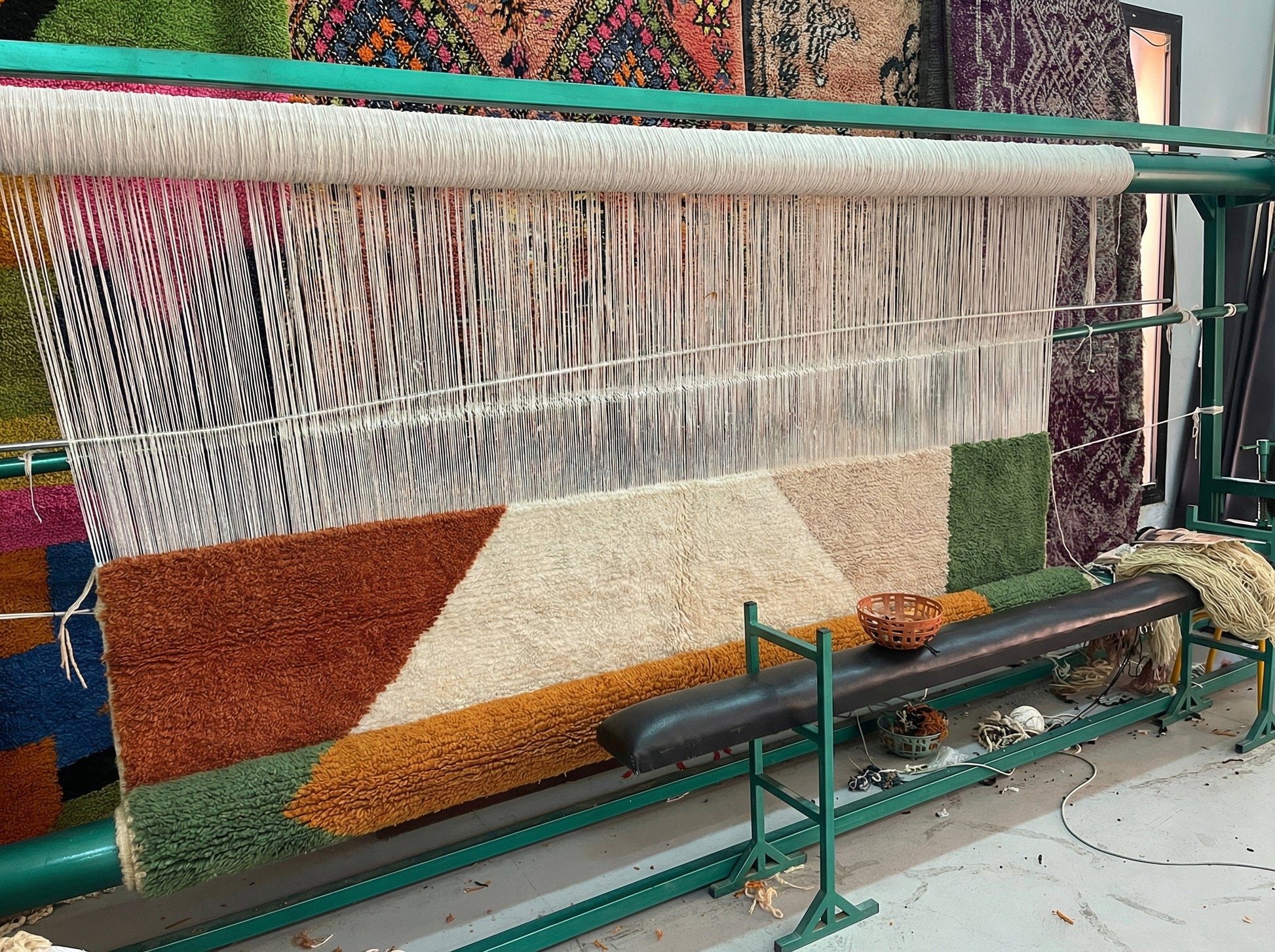 Custom Beni Ourain Rug - Made to Order Moroccan Wool Rug in Rust & Earth Tones