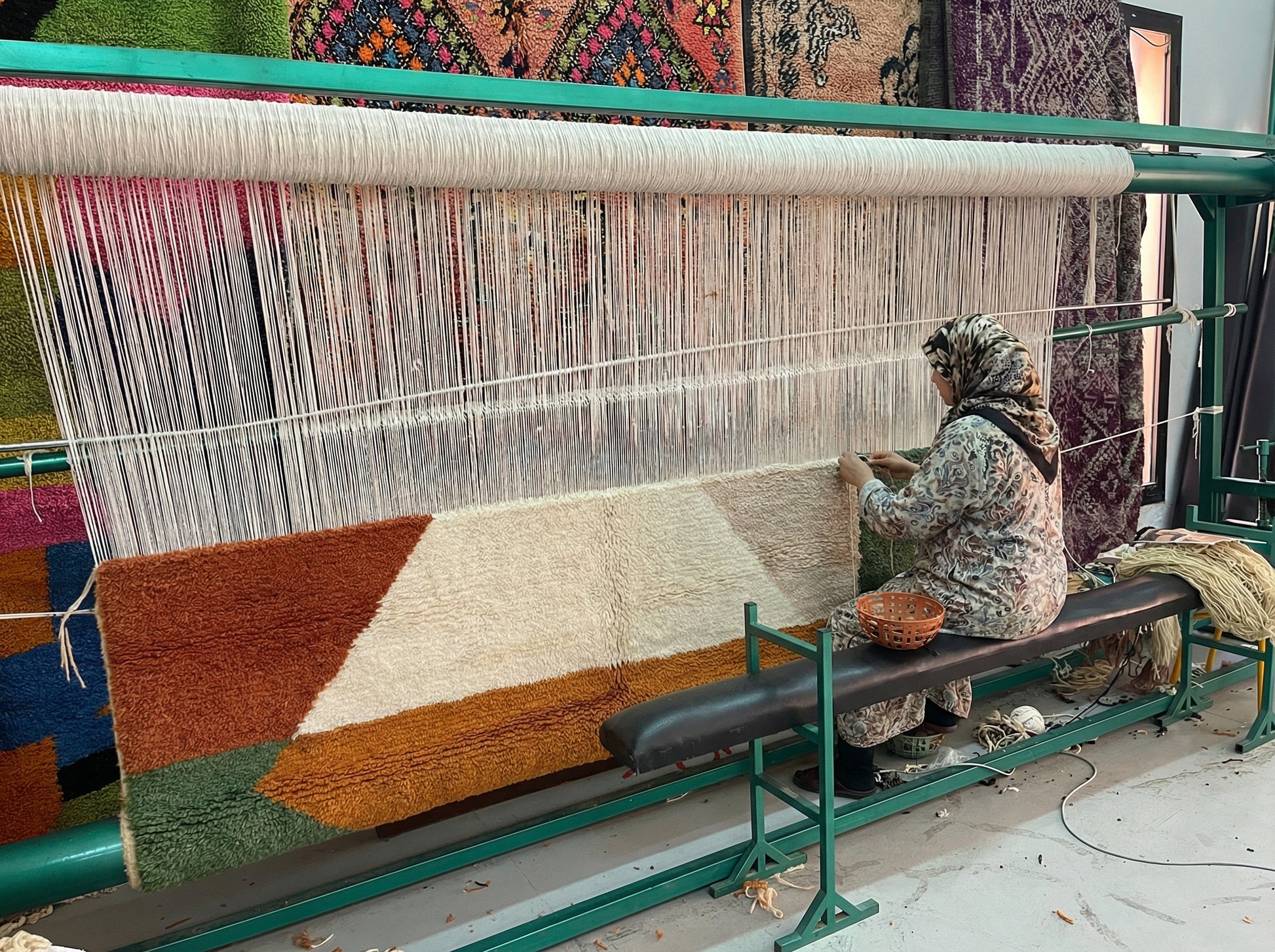 Custom Beni Ourain Rug - Made to Order Moroccan Wool Rug in Rust & Earth Tones