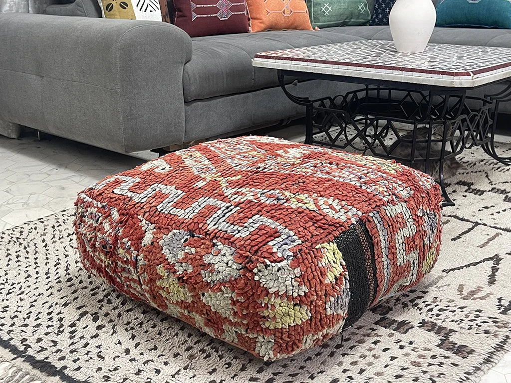 Bowery Red - Kilim Pouf