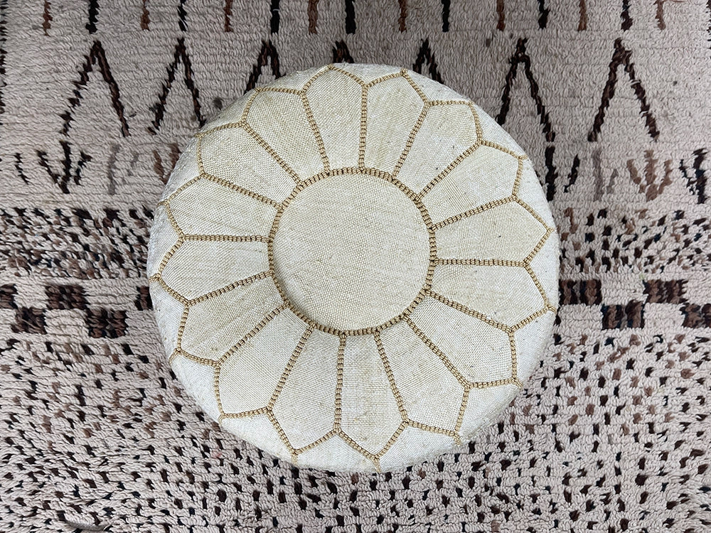 Desert Reverie - Natural Cactus Silk Pouf