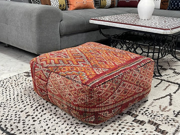 Jasper Stone - Kilim Pouf