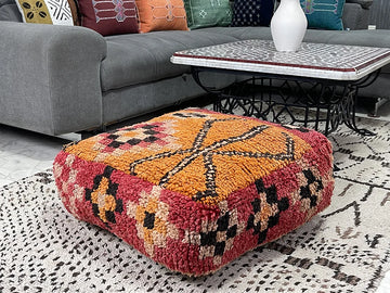 Onyx Sunset - Kilim Pouf