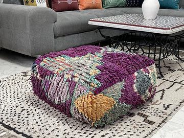 Purpla Magic - Kilim Pouf