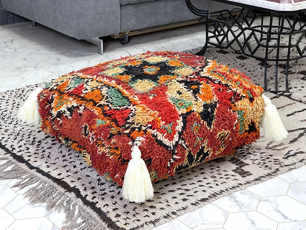 Fiery Dunes - Kilim Pouf