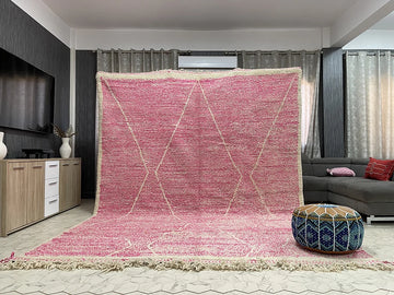 Blushing Stripes - 9x12ft- Beni Ourain Rug