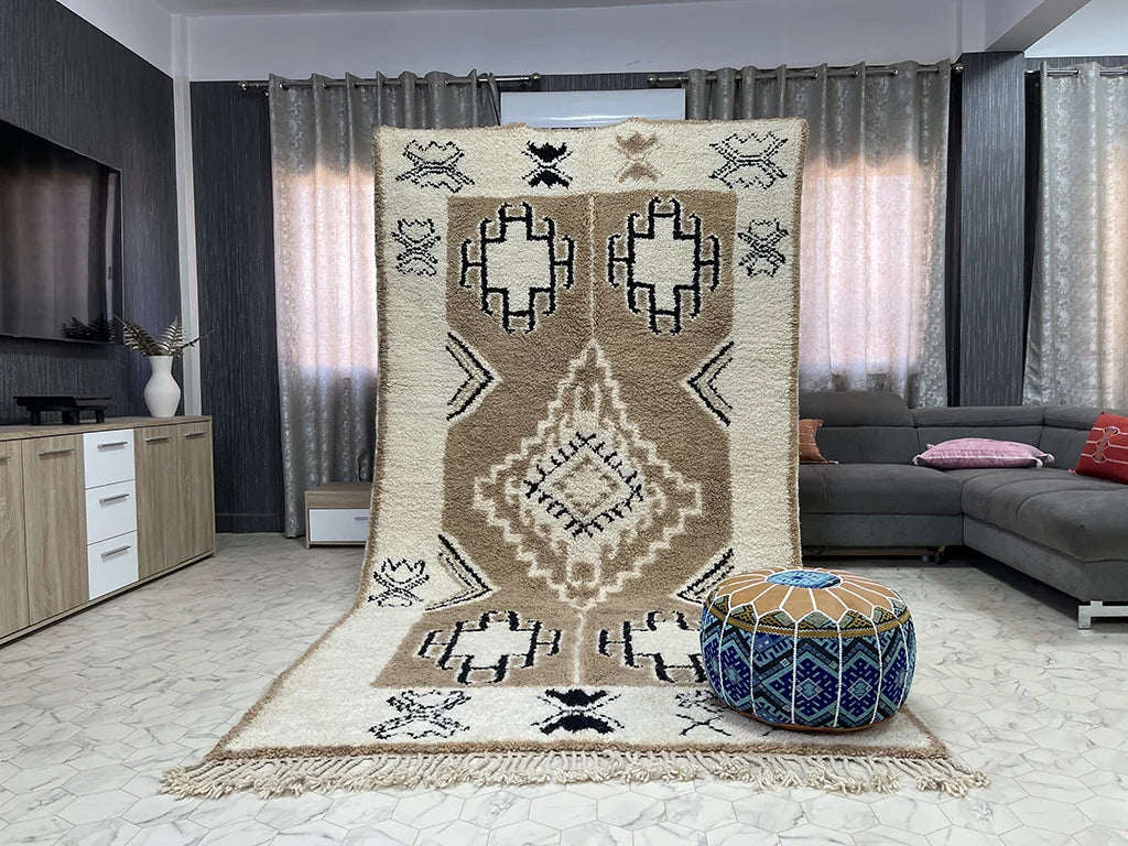 Ivory Tassel - 6x11ft- Beni Ourain Rug