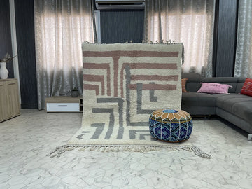 Luxurious Artistry - 5x6ft- Beni Ourain Rug