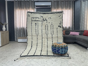 Square Nightscape - 5x8ft- Beni Ourain Rug