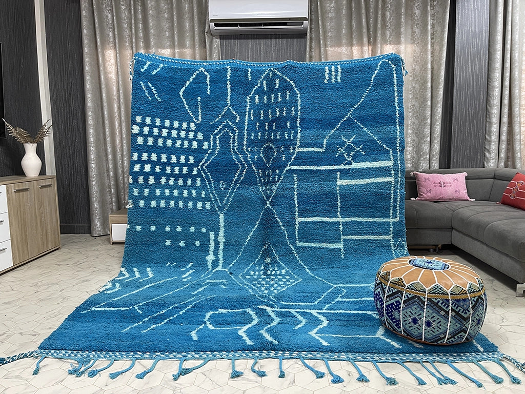 Boulemane Bliss - 7x10ft- Beni Ourain Rug