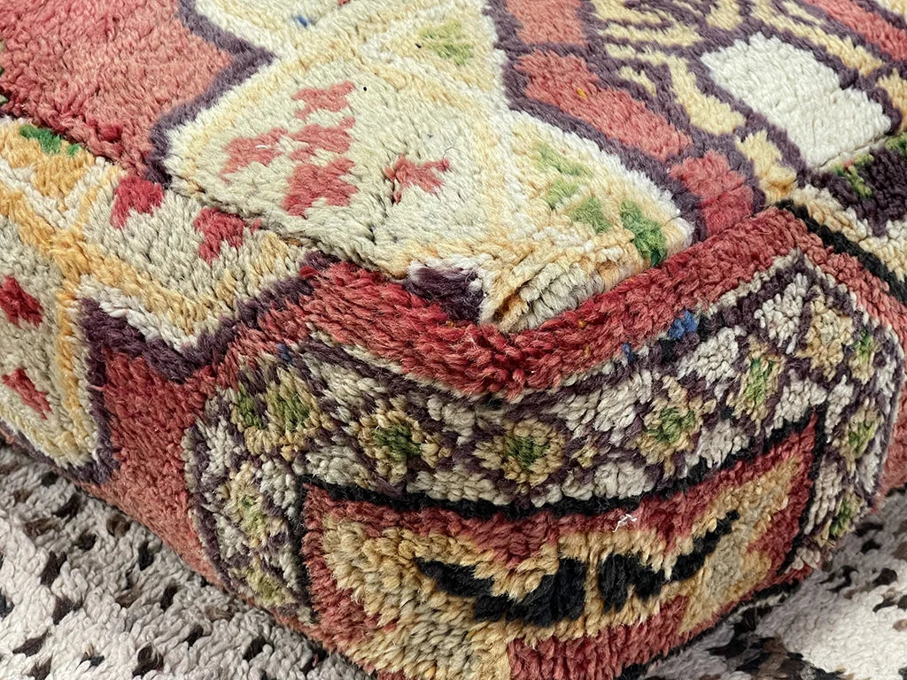 Citrine Comfort - Kilim Pouf