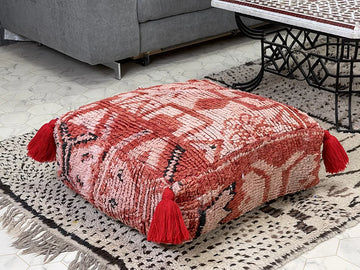 Lexington Red - Kilim Pouf