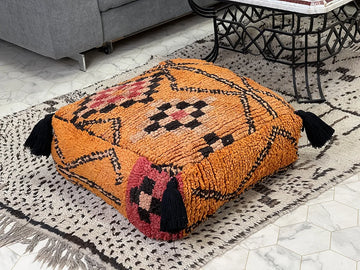 Tangerine Dream - Kilim Pouf