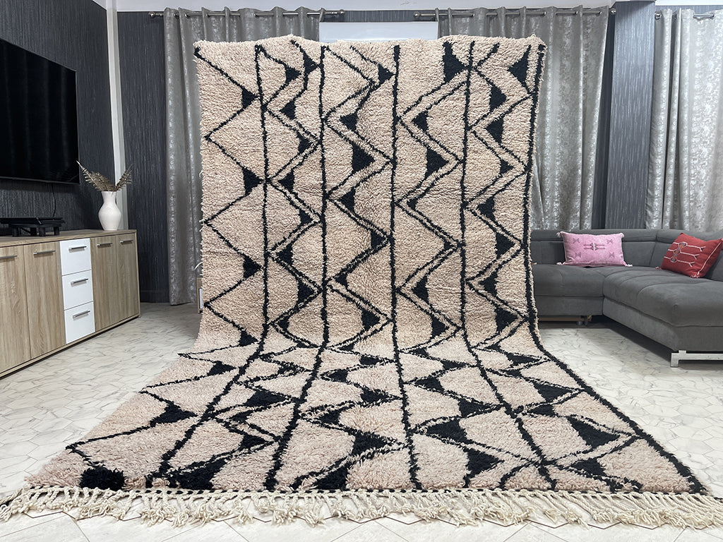 Benslimane Beauty - 7x13ft- Beni Ourain Rug
