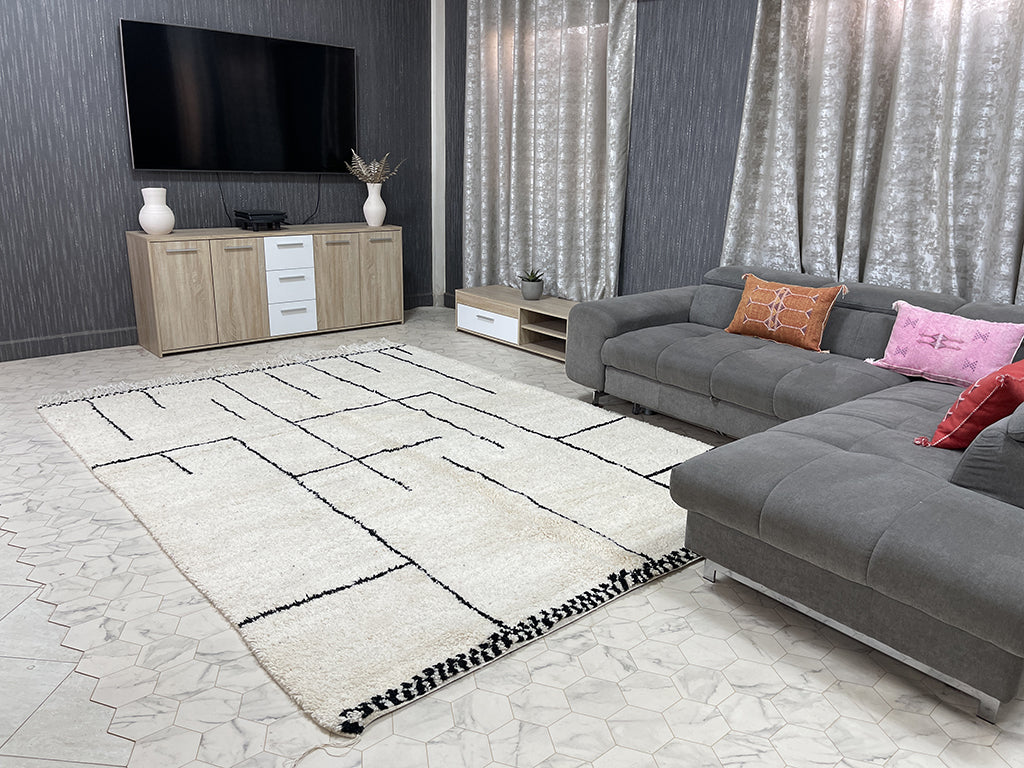 Taourirt Tranquility - 7x10ft- Beni Ourain Rug