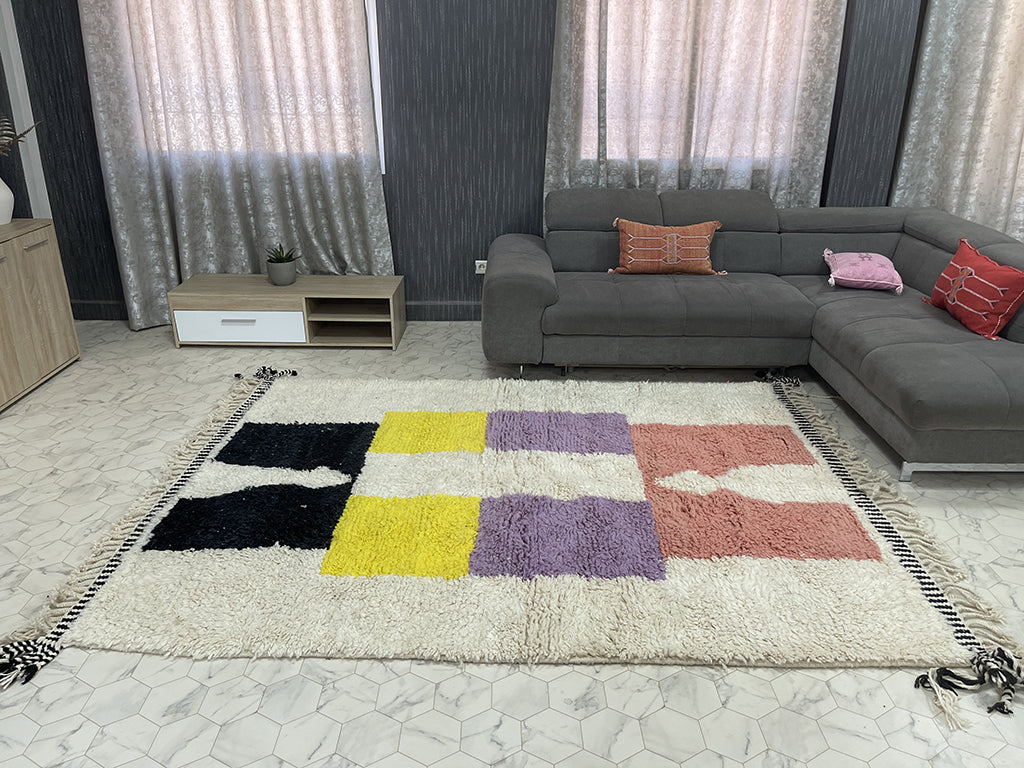 Rectangle Spectrum Rug - 6x8ft- Beni Ourain