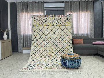 Sunburst Mosaic Rug - 5x8ft- Beni Ourain
