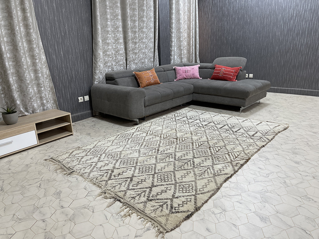 Chefchaouen Charm - 5x8ft- Beni Ourain Rug