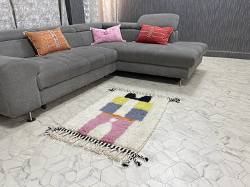 Rectangle Spectrum III Rug - 2x3ft- Beni Ourain
