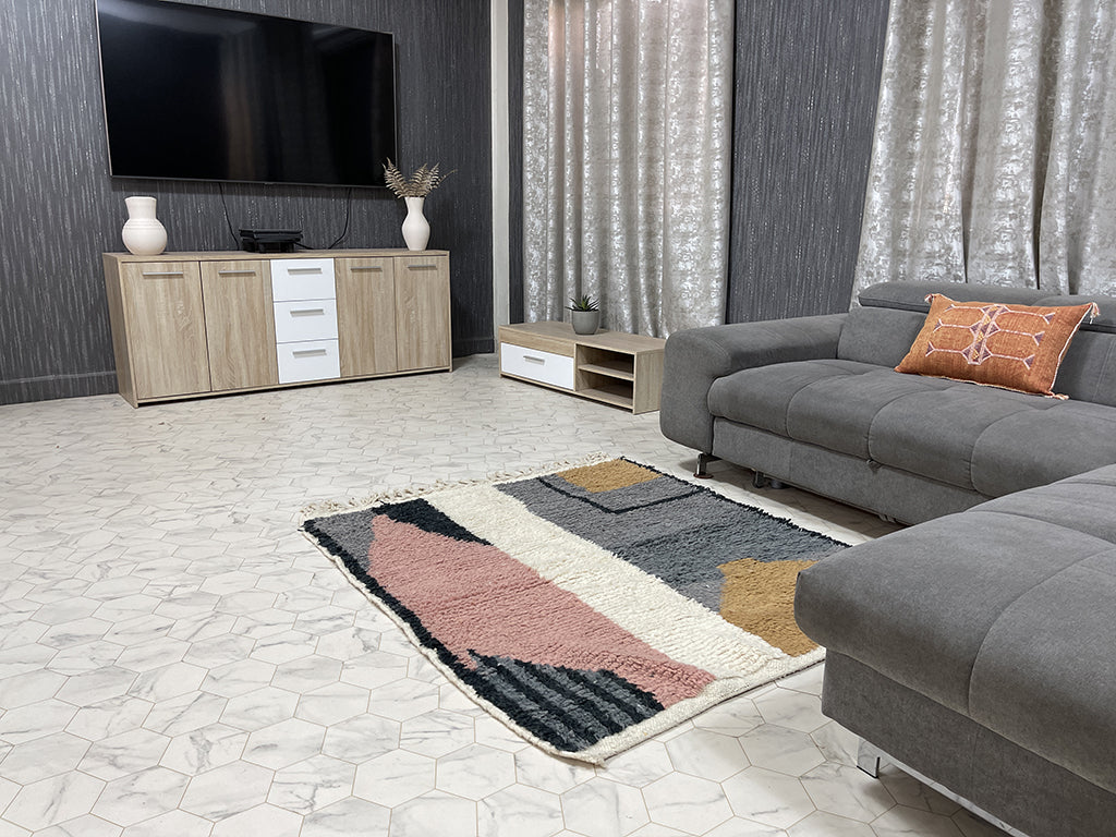 Desert Mirage Rug - 4-5ft- Beni Ourain rug
