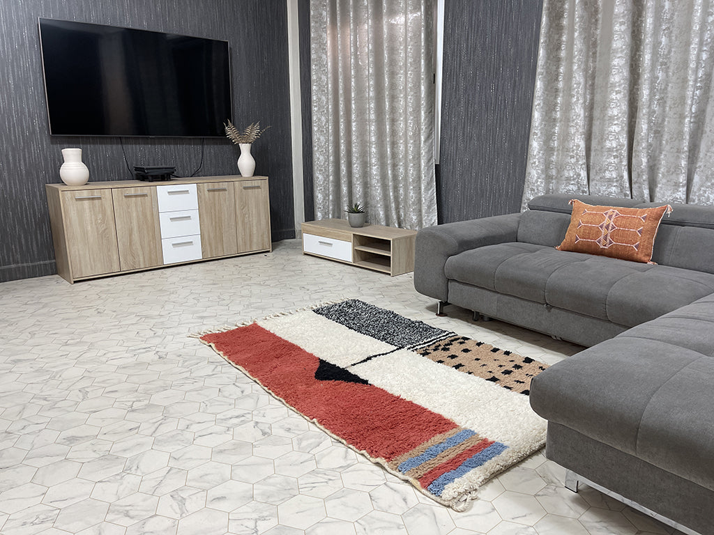 Whimsical Connections Rug - 4x6ft- Beni Ourain Rug