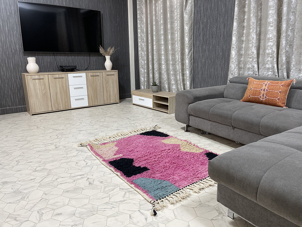 Tiziri Beldi Rug - 3x4ft- Beni Ourain Rug