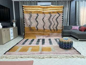 Beloved Berber Treasures Rug - 8x14ft- Beni Ourain Rug