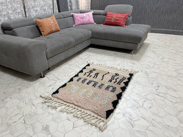 Beloved Berber Treasures II Rug  - 3x3ft- Beni Ourain