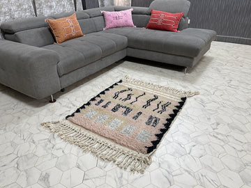Beloved Berber Treasures III Rug - 3x3ft- Beni Ourain Rug