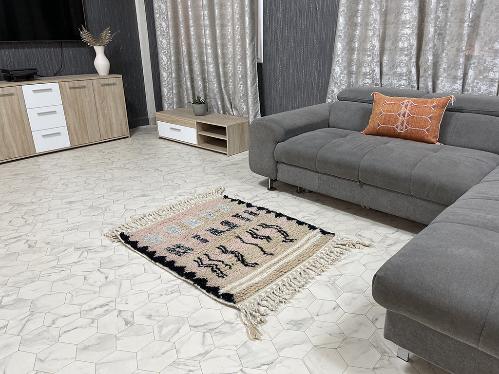Beloved Berber Treasures III Rug - 3x3ft- Beni Ourain Rug
