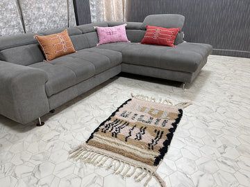 Beloved Berber Treasures X Rug   - 2x3ft- Beni Ourain Rug