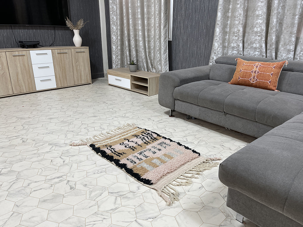 Beloved Berber Treasures X Rug   - 2x3ft- Beni Ourain Rug