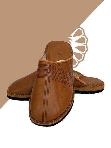 Brown Moroccan Sabot Mens (Babouche)