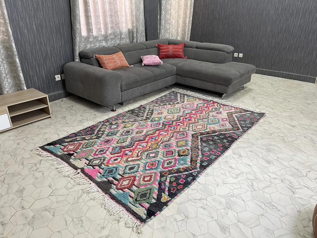 Moroccan Sunset Bliss Rug - 5x8ft- Boujaad Rug