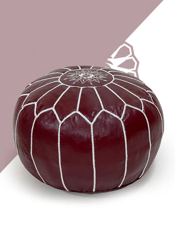 Burgundy Radiance - Pouf