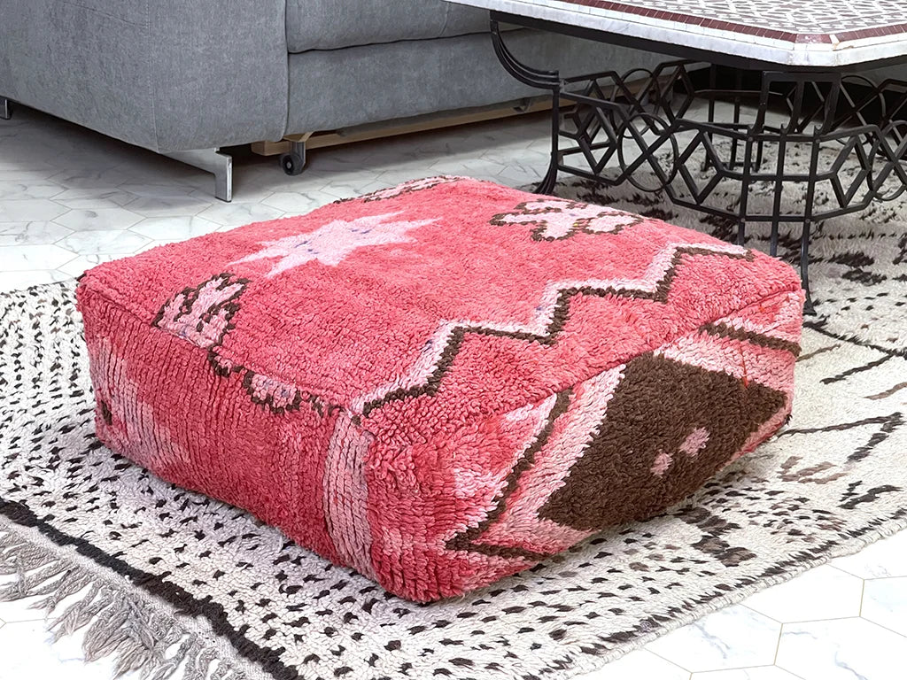 Jardin Rouge - Kilim Pouf