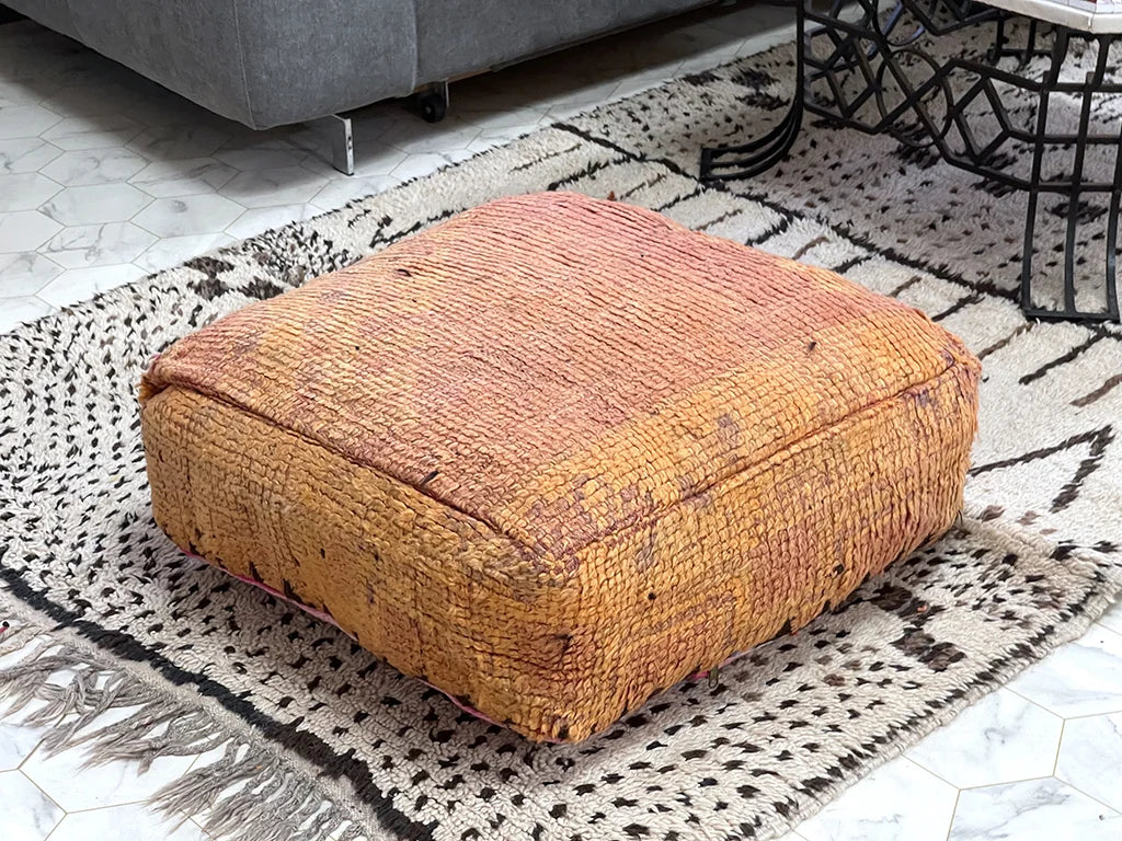 Sunset Mango - Kilim Pouf