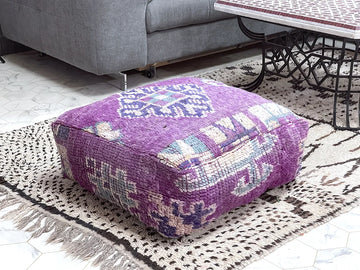 Lavender Fields - Kilim Pouf