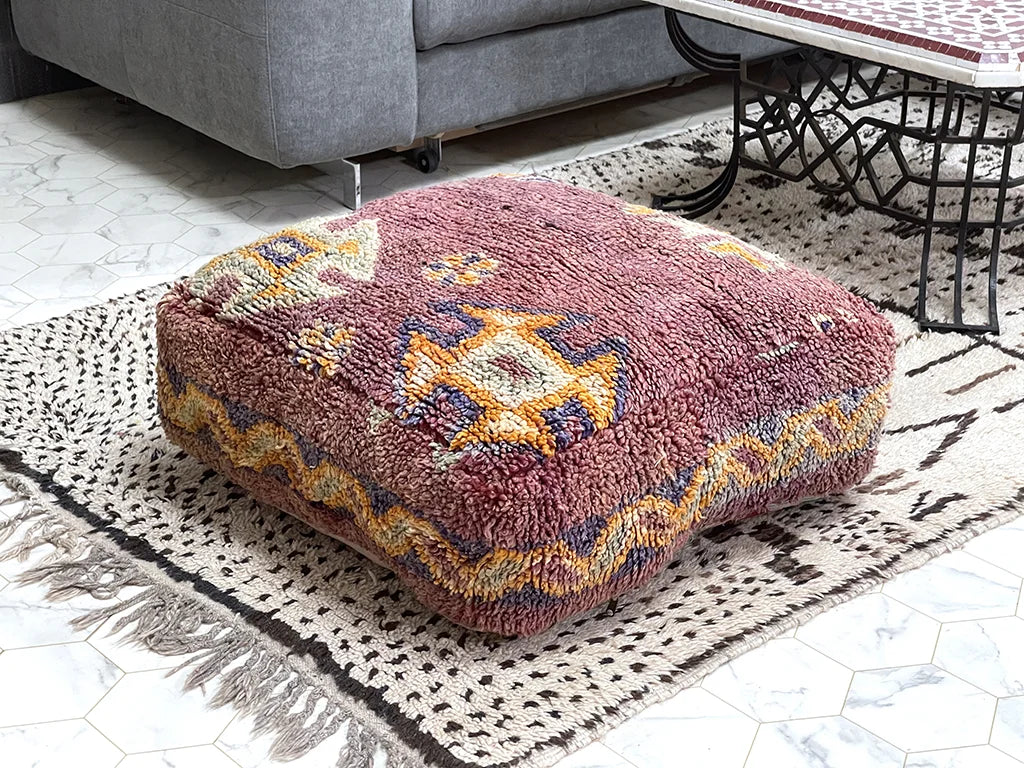 Violet Visions - Kilim Pouf