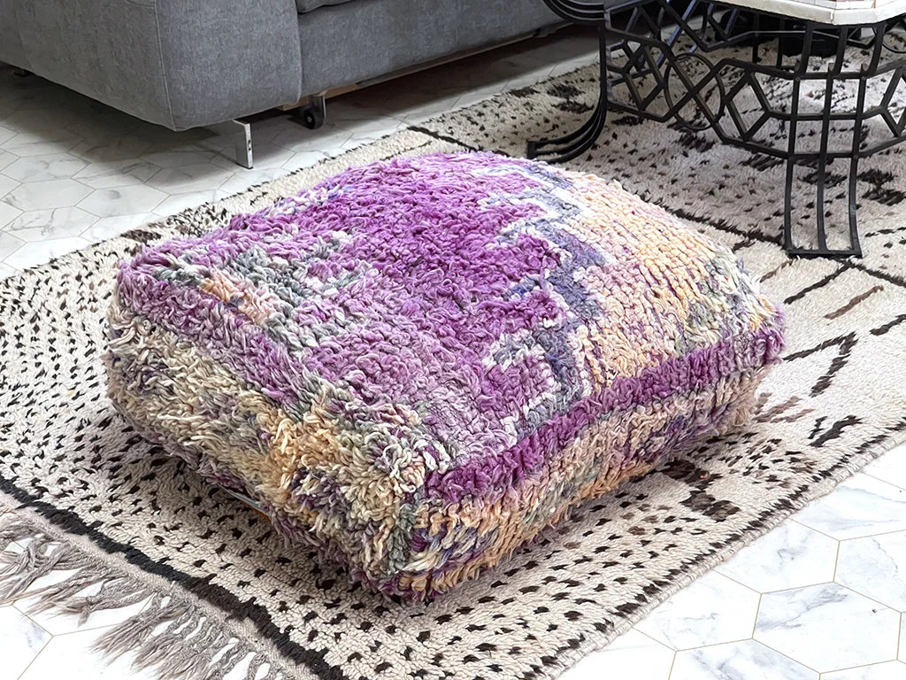 Lavender Labyrinth - Kilim Pouf