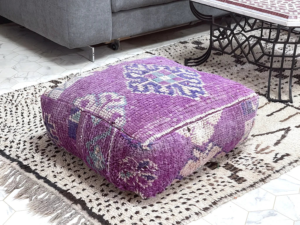 Lavender Fields - Kilim Pouf