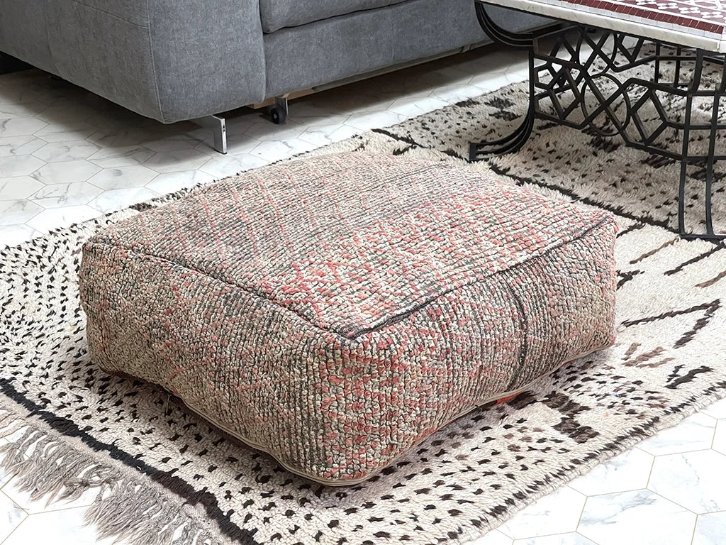 Terracotta Trails - Kilim Pouf